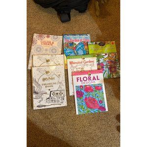 7 Adult coloring books Harry Potter, Christian, Floral